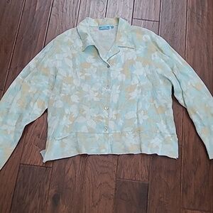 Cotton Connection 100% Linen Button-up Blouse size XL